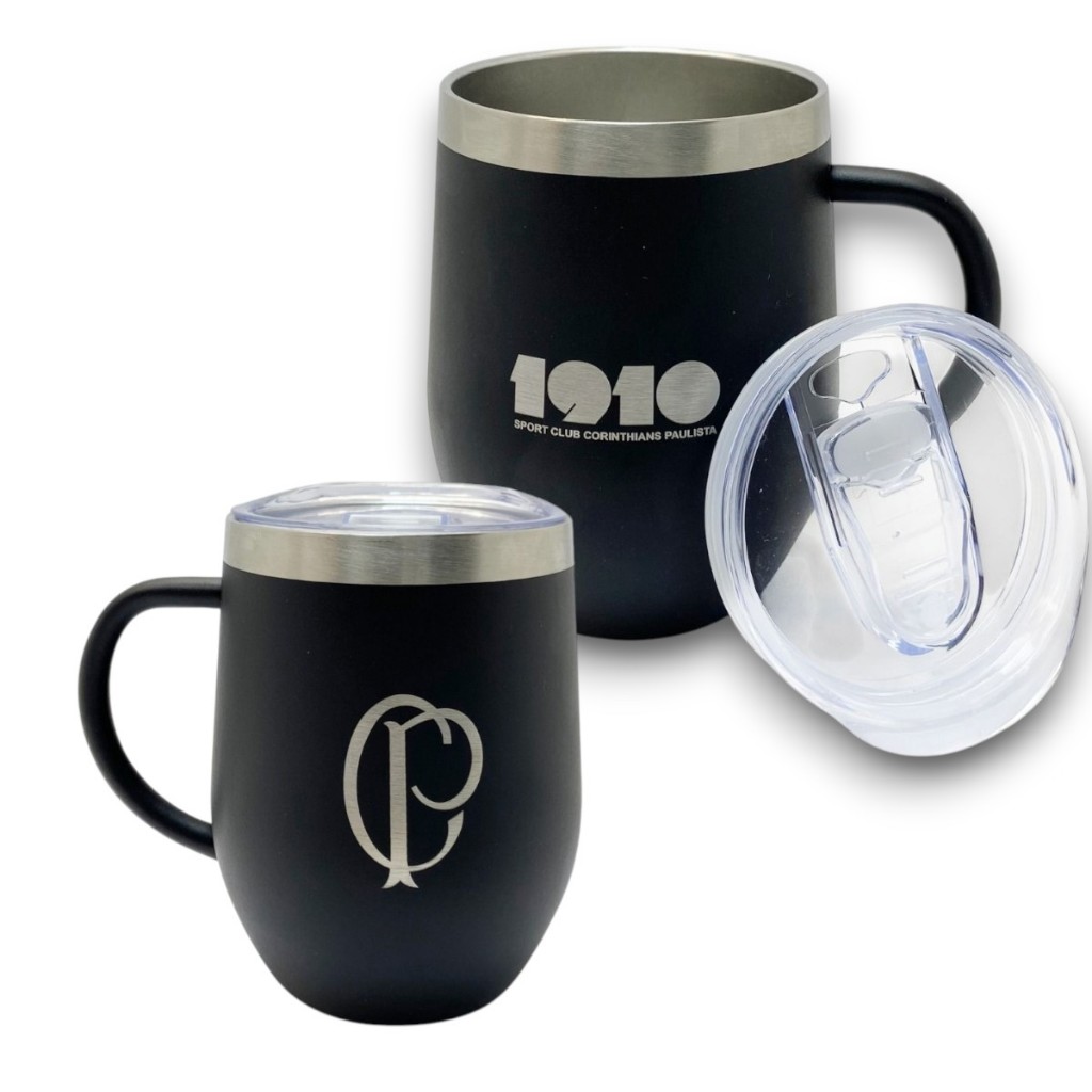 CANECA TÉRMICA INOX OFICIAL CORINTHIANS em Oferta na Shopee