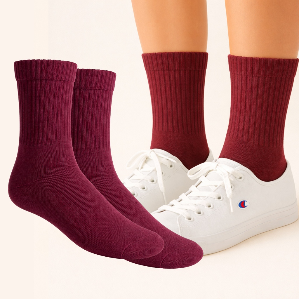 Meias Feminina 33 ao 39 Adulto Grená Glow Poliamida Toque Macio Confortável Casual Esporte