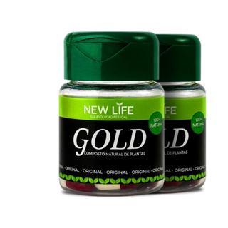 Kit 02 - New Life Gold Termogênico Vitamina em Cápsulas Gengibre Bem Estar Suplemento Vegano em Oferta na Shopee