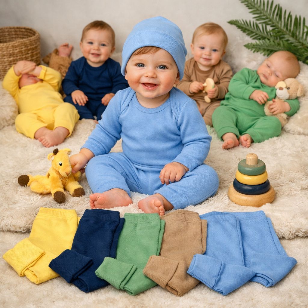 Kit 5 Conjunto de Body e Mijão Calça Bebê Infantil Menina e Menino de Ribana Sortida do RN ao 3 Anos