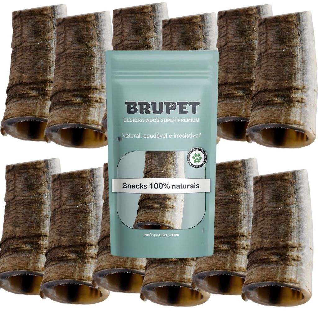 Kit Meio Do Chifre Bovino Para Cães Brupet Mordedor 100% Natural Recheável