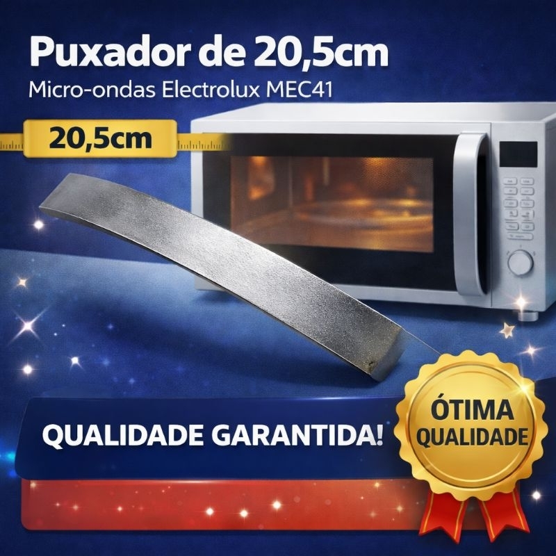 Puxador de Porta do Micro-ondas *Electrolux* - Modelo: MEC41 - Medida: 20,5 cm