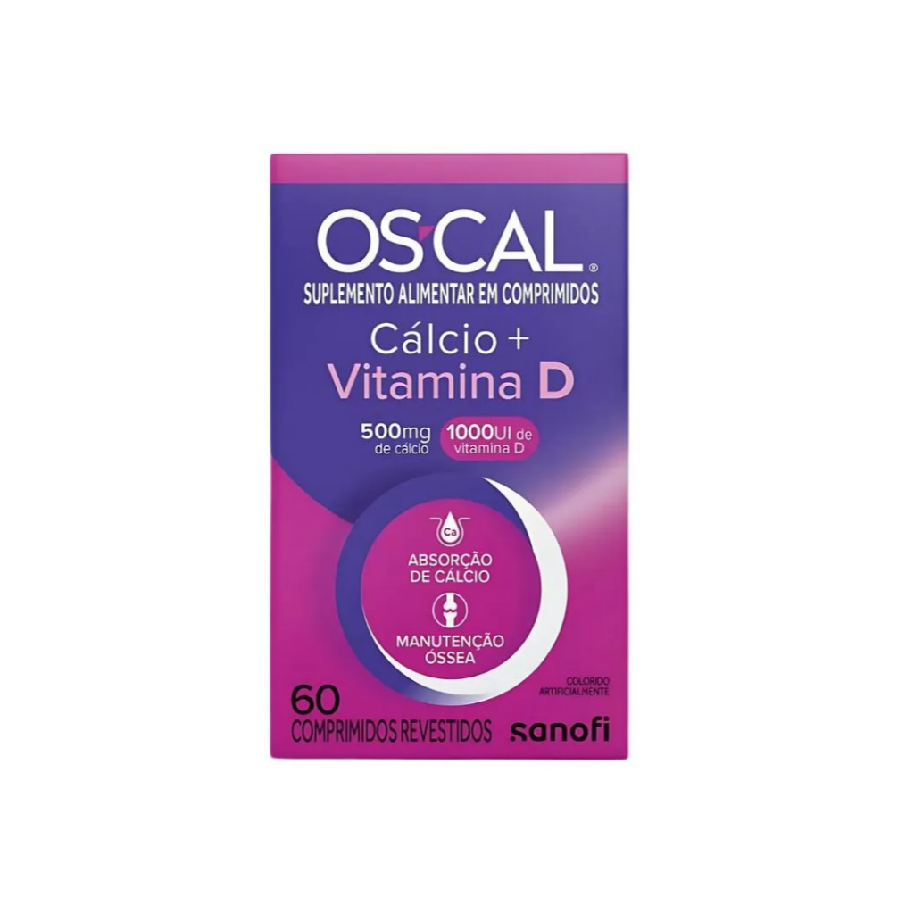 Calcio 500mg + Vitamina D 1000ui Oscal D 60 Comprimidos