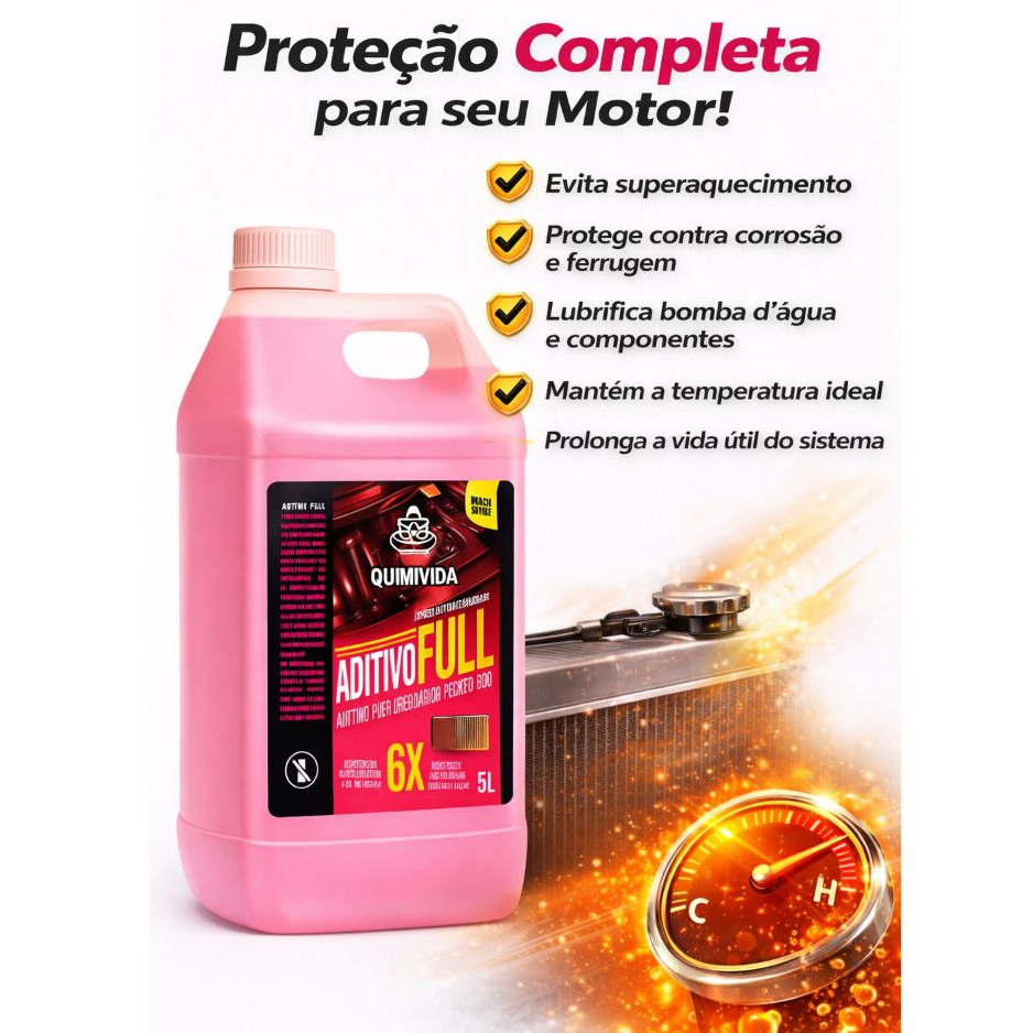 Aditivo  Radiador Quimicar Full 5L em Oferta na Shopee