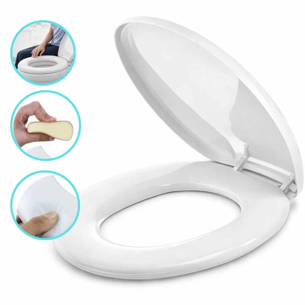 Assento Sanitário Tampa Vaso Oval Universal Almofadado Básico Classic Redondo Deca Celite Icasa