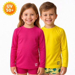 CAMISA PROTEÇÃO SOLAR INFANTIL Uv 50+  Menino Menina  Blusa Praia Piscina  Manga Longa PMG e GG em Oferta na Shopee