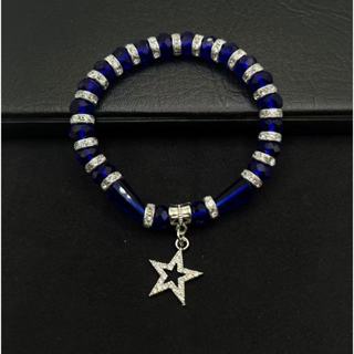 Pulseiras Miçangas  Azul Com Pingente Delicadas em Oferta na Shopee