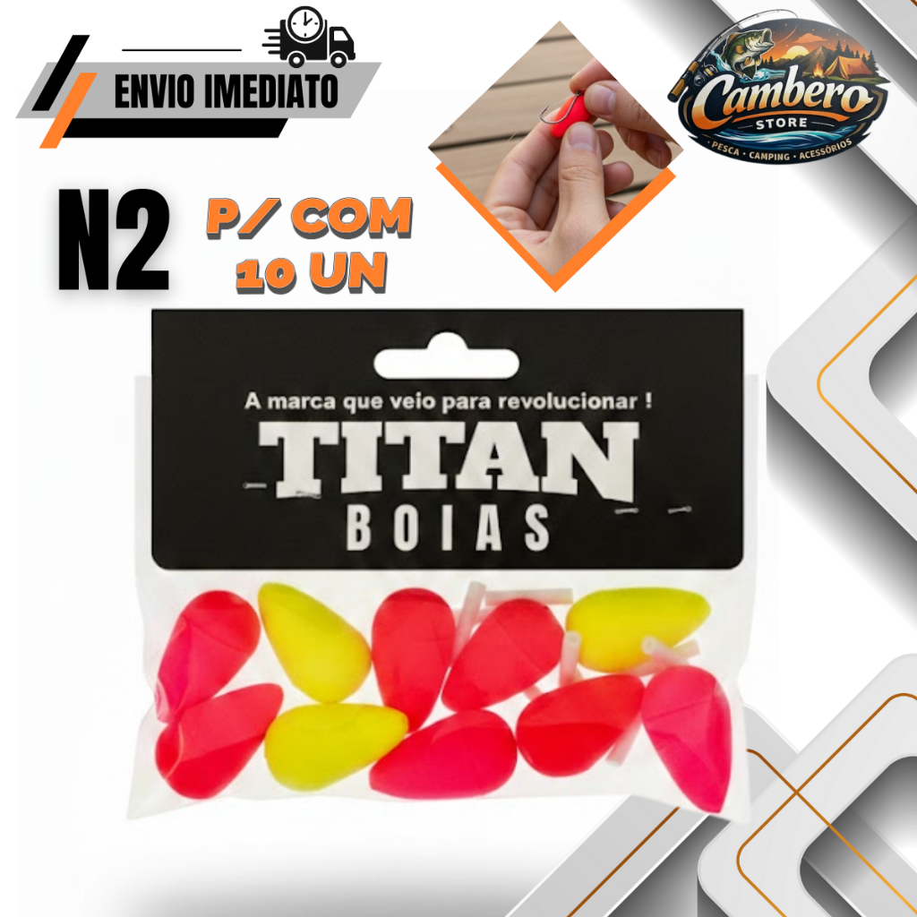 Boia Guia Lambari Nº 2 Para Pesca Flutuante – Kit com 10 Unidades