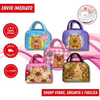 Lancheira Térmica Capivara Infantil | Bolsa Marmita com Alça Escola, Parques, Viagens em Oferta na Shopee