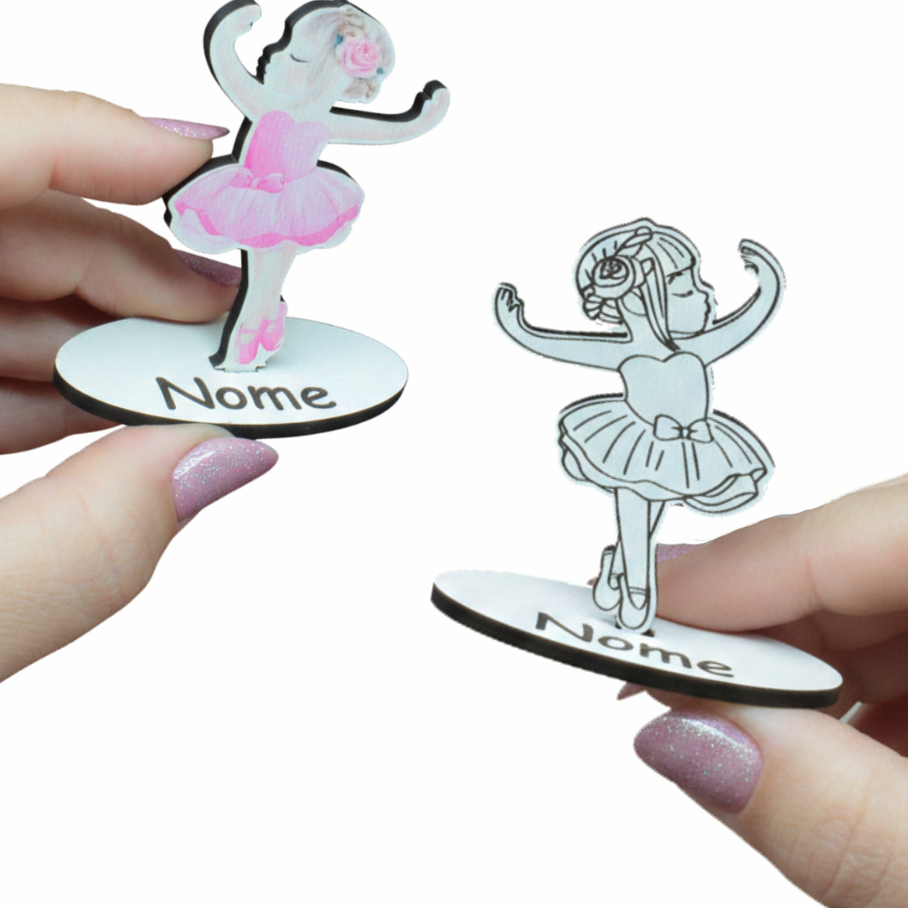 50 Und Lembrancinhas Bailarina Personalizada MDF 3mm