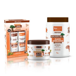 Kit Óleos Africanos com Duo Shampoo, Condicionador, Máscara, Creme de Pentear – Beleza Natural em Oferta na Shopee
