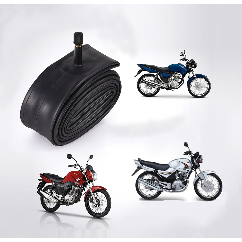 Câmara de Ar Reforçada Aro 18 Moto Honda Yamaha Dafra Suzuki Fan 125 150 160 primeira linha em Oferta na Shopee