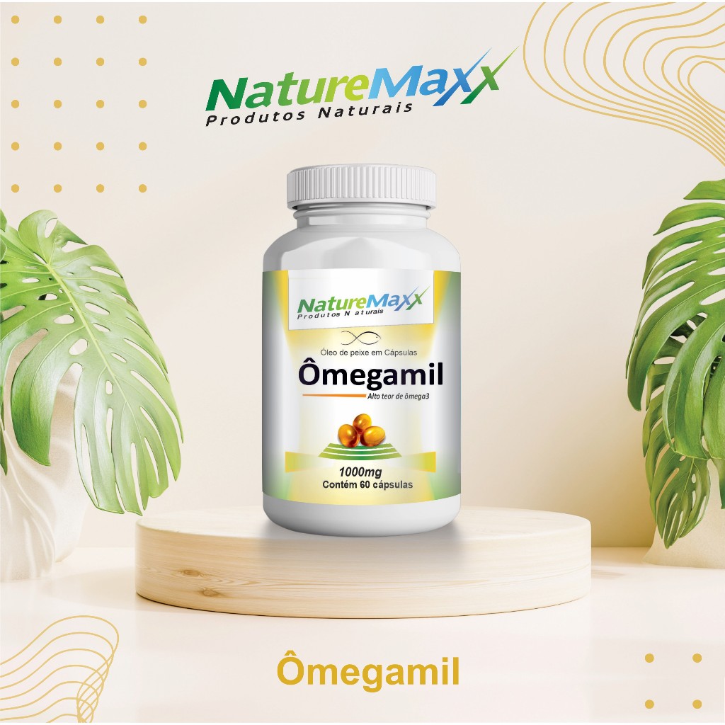 Óleo de Peixe Ômega-3 - EPA 540 mg - DHA 360 mg  - 500 mg / 1000 mg - 30/60/90/120 Cápsulas Vidacaps