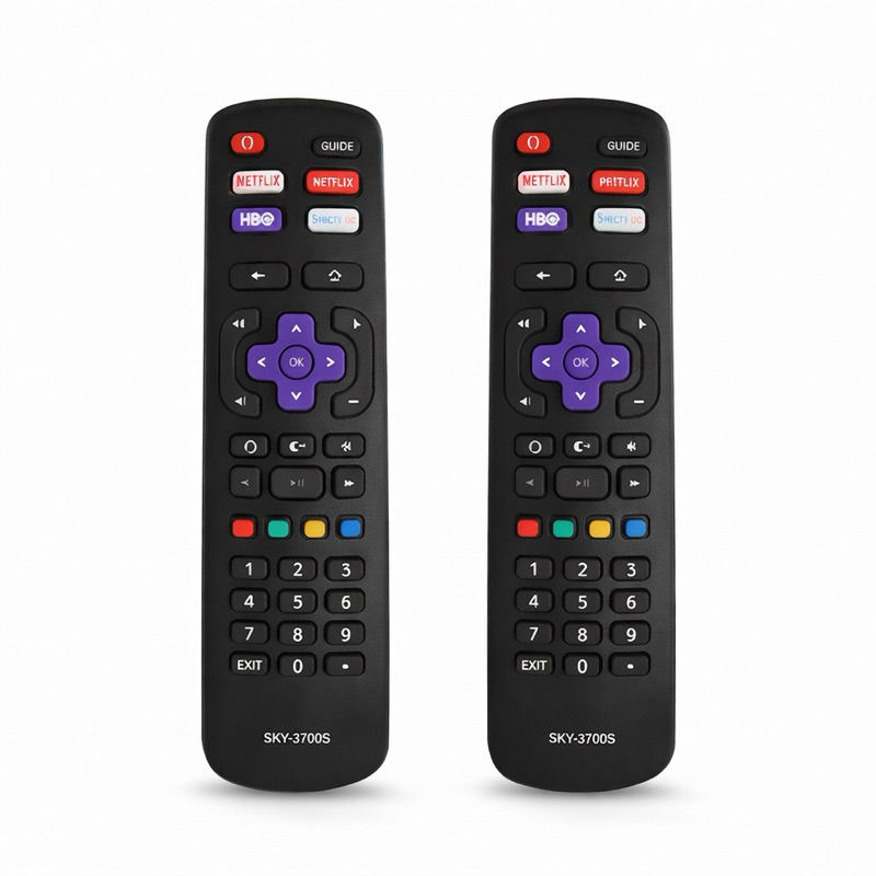 Kit 2 Controles Remotos Roku TV SEMP TCL Toshiba Reposição
