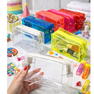 KIT 6 / 12 Necessaire Transparente Feminina em Oferta na Shopee