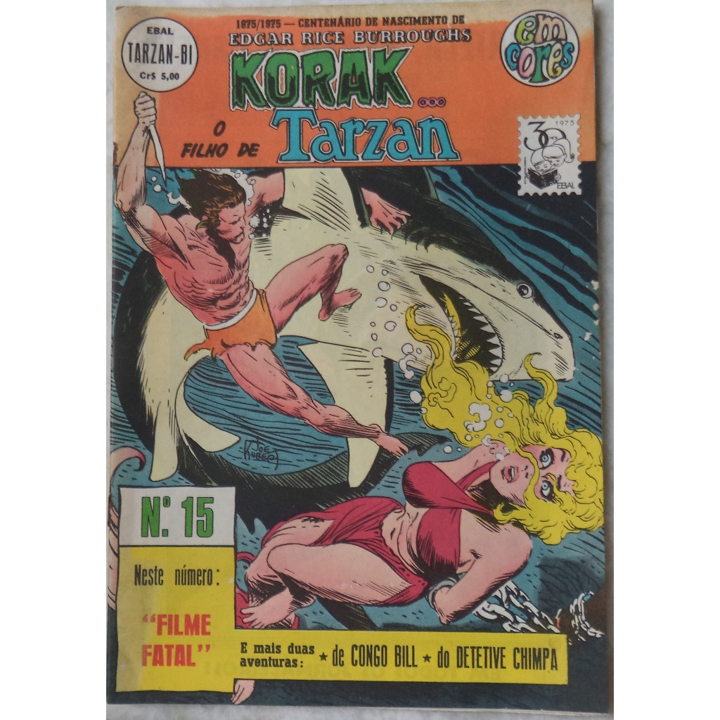 Hq Korak o filho de Tarzan N° 15 - Tarzan-Bi Em Cores Ebal