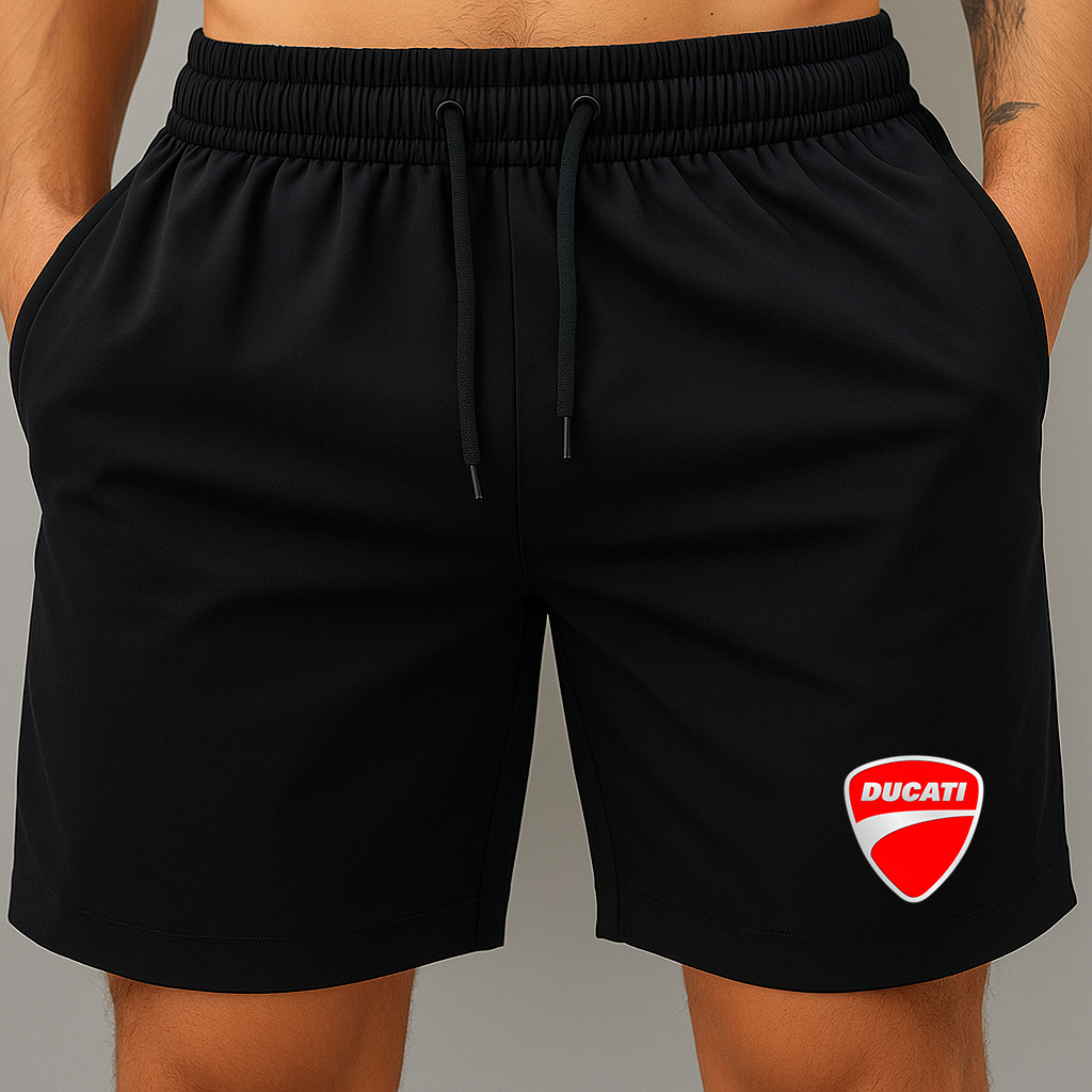 Short Tactel Bermuda Praia Mauricinho Esportivo Masculino Treino Academia Moto Carro Corrida Ducati