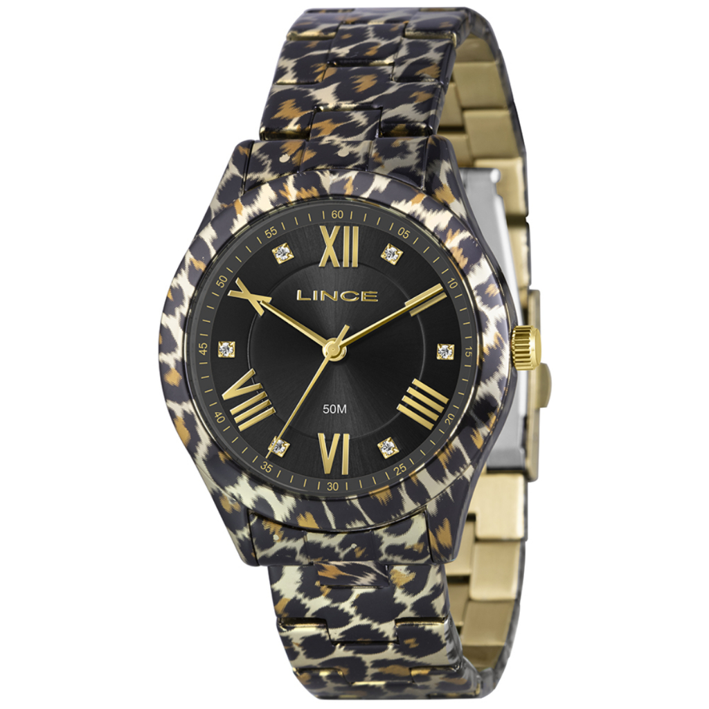 RELÓGIO LINCE FEMININO ANIMAL PRINT DOURADO LRB4772L40 P3QX em Oferta na Shopee