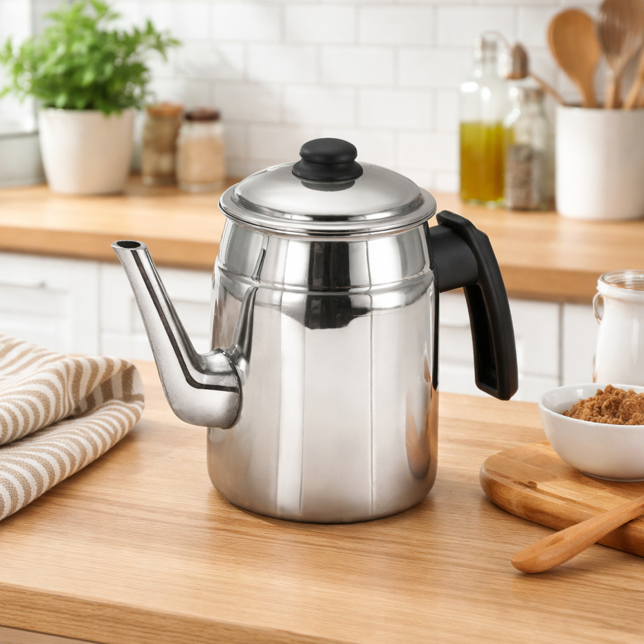 Bule de Café 1.400ml Cozinha Alumínio Polido