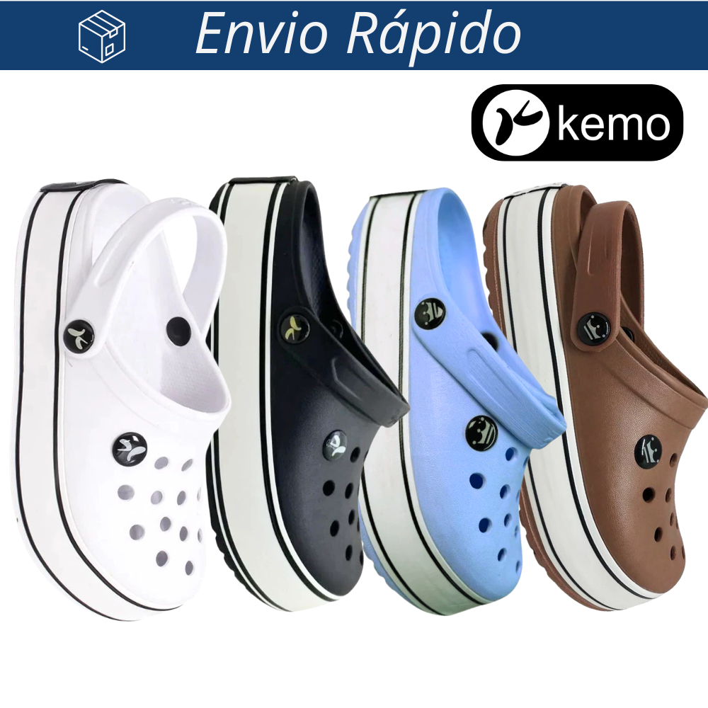 Babuch Kemo Iate Up Plataforma Branco Preto Antiderrapante Original