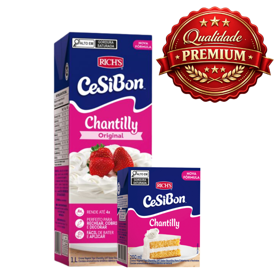 Chantilly Cesibon Tradicional Confeitaria Uso Profissional Richs em Oferta na Shopee