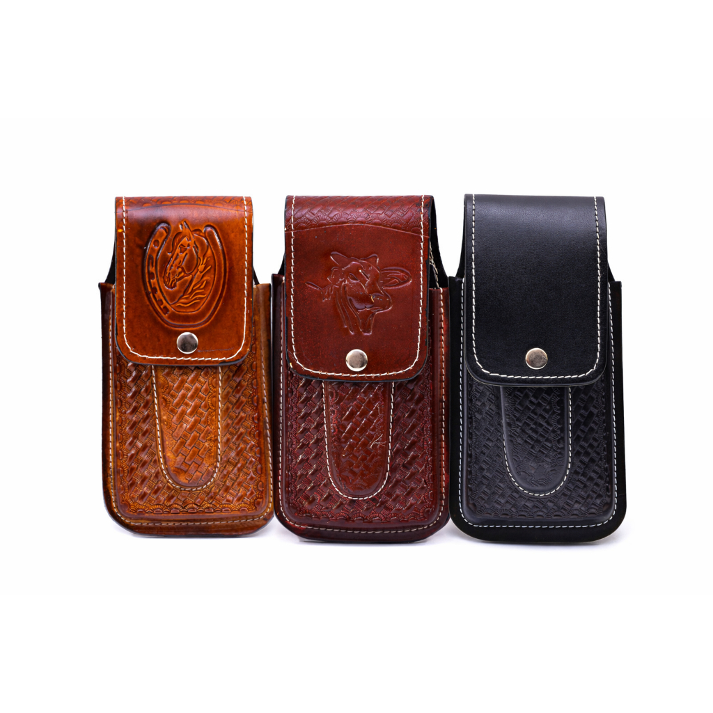 Bainha Capinha Canguru Celular Canivete Couro Legítimo. em Oferta na Shopee