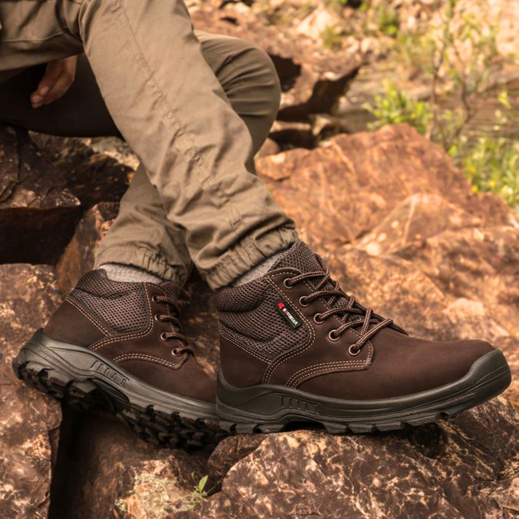 Bota Masculino  Coturno Adventure Cano Médio Cadarço Trabalho Segurança Motociclista Semi Impermeável