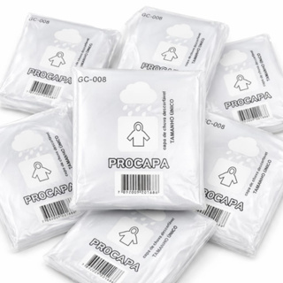 Kit 5 Capas de Chuva Plástico Impermeável Transparente Descartável Resistente Adulto Eventos Viagem em Oferta na Shopee