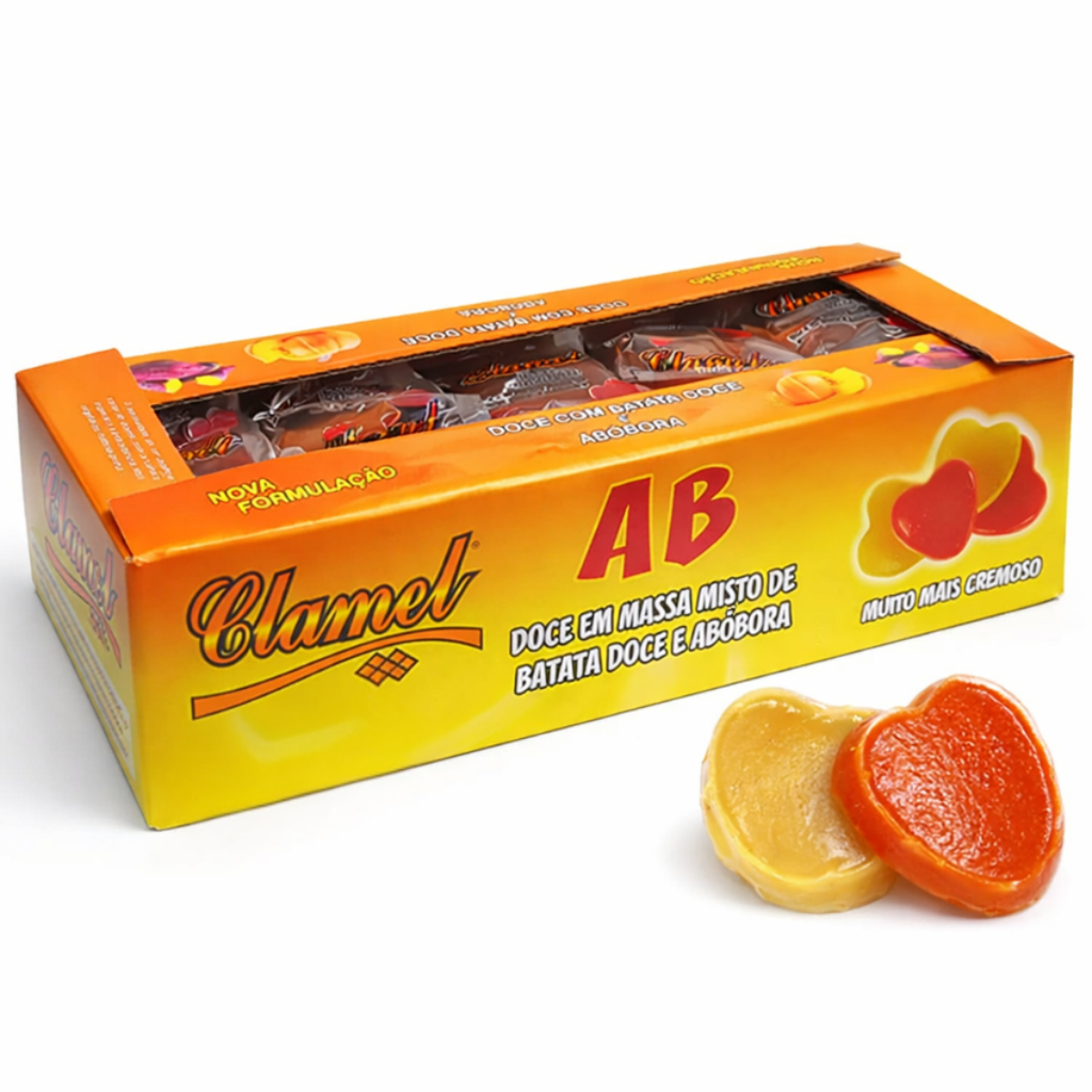 Doce em Massa AB Abóbora e Batata Coração Embalados 1,3Kg Clamel | Festa Junina