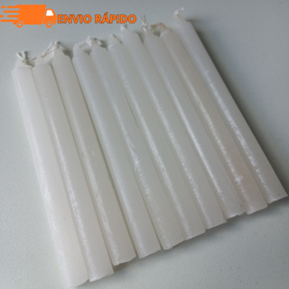 10 velas Palito Branca 1 Hora para Oração e Proteção Espiritual Ritual Umbanda e Altar Religioso em Oferta na Shopee