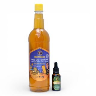 Kit Mel 100% Puro Orgânico Garrafa 1,400kg + 1x Vidro Própolis Verde 30ml em Oferta na Shopee