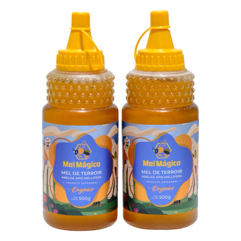 Kit: 1x Mel 500g Florada Silvestre 1x Mel Florada Cipó-Uva - Mel Mágico