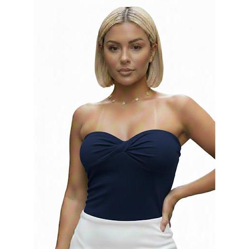 Blusa Tomara Que Caia Feminina Top Canelado Com Bojo