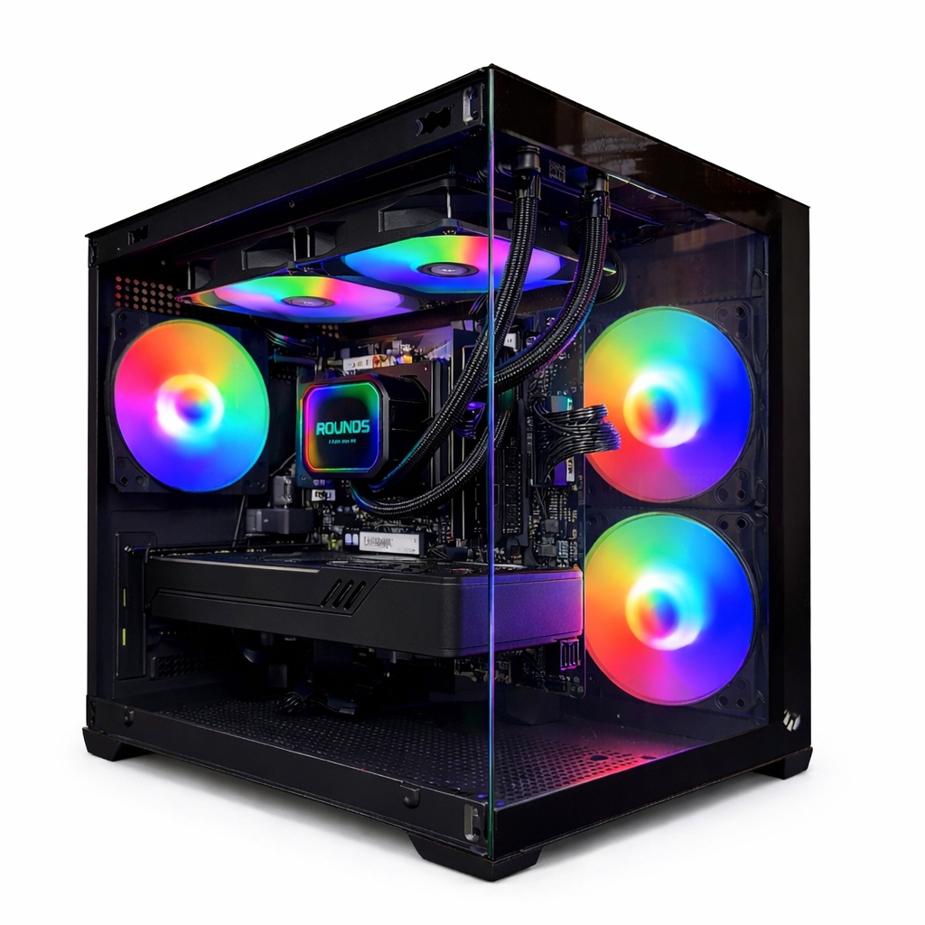 CPU GAMER R7 5700X/ 32GB RAM/1TB /NVIDIA RTX 5060 8GB/ GABINETE AQUARIO 3 FANS RGB