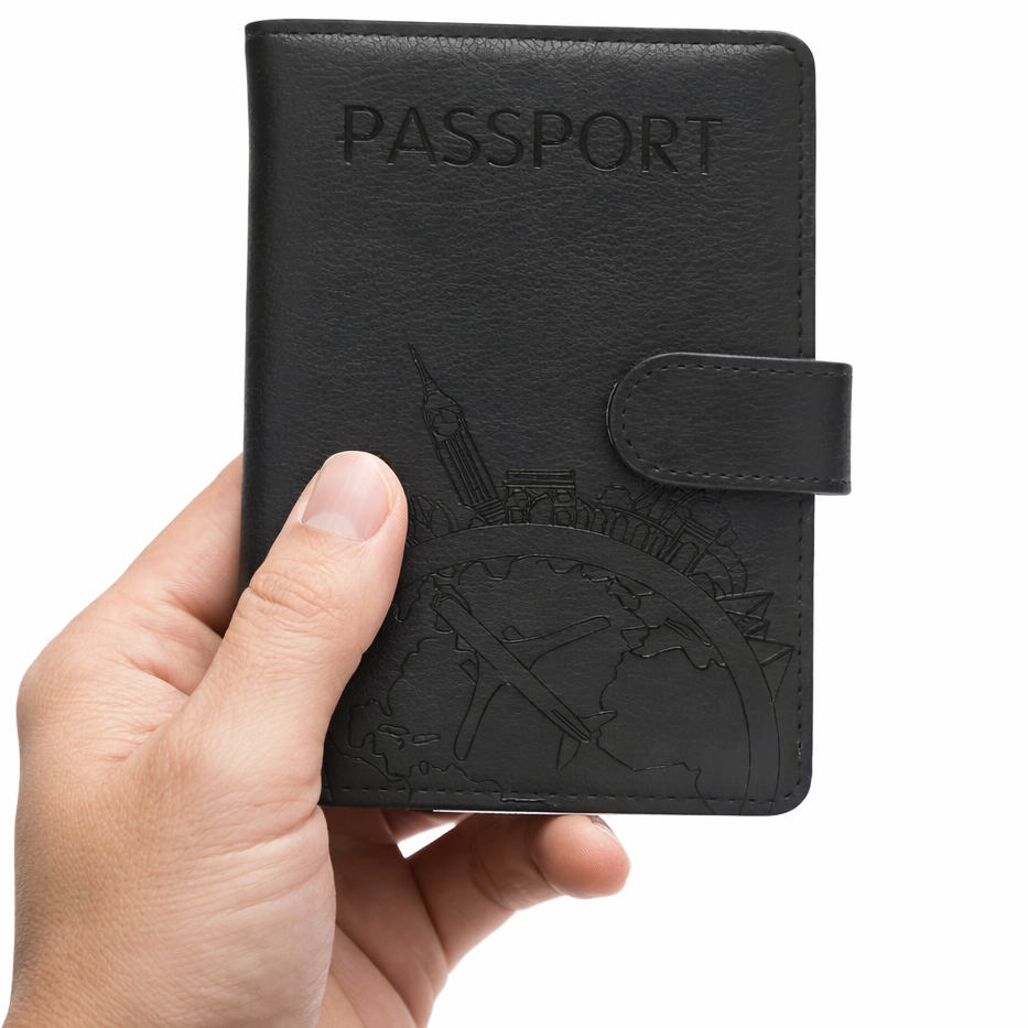 Carteira Porta Passaporte Viagem Capa Documentos Cartão Cédulas Proteção Rfid Multifuncional