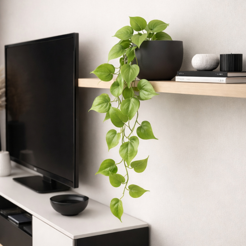 Pendente De Jiboia Lisa Planta artificial para Decoração em Oferta na Shopee