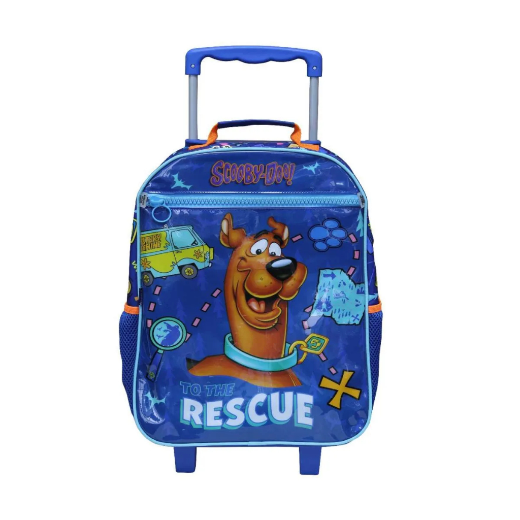 Mochila com Rodas Infantil  Easy Scooby-doo  Dermiwil Gel Carrinho Escolar Meninos Azul Original 2026