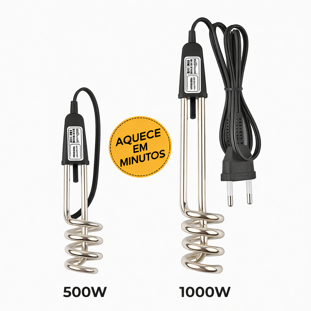 Ebulidor Elétrico Ferve Água Rápido Portátil 500W 1000W 127V 220V Café Chá Instantâneo Rabo  Quente em Oferta na Shopee