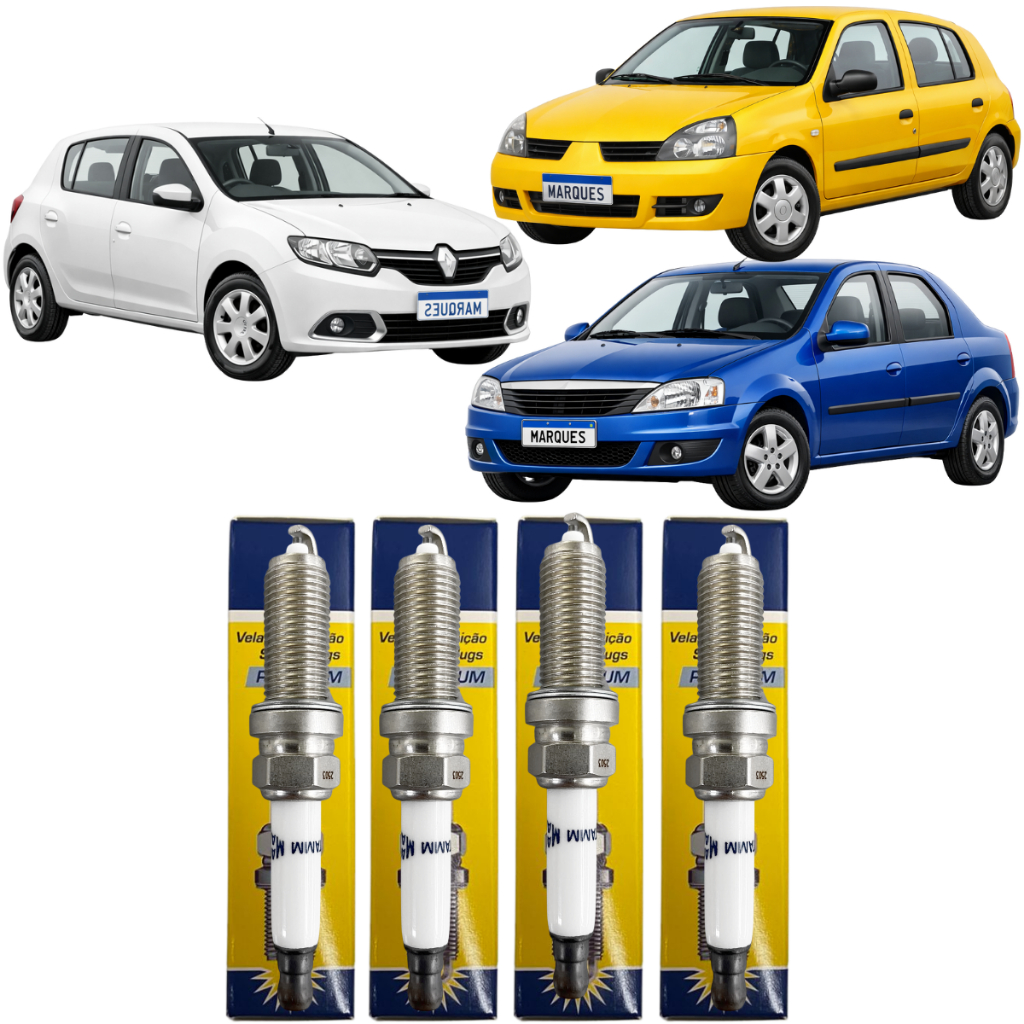 Jogo Vela Ignição Magneti Marelli Clio Logan Sandero 1.0 16v
