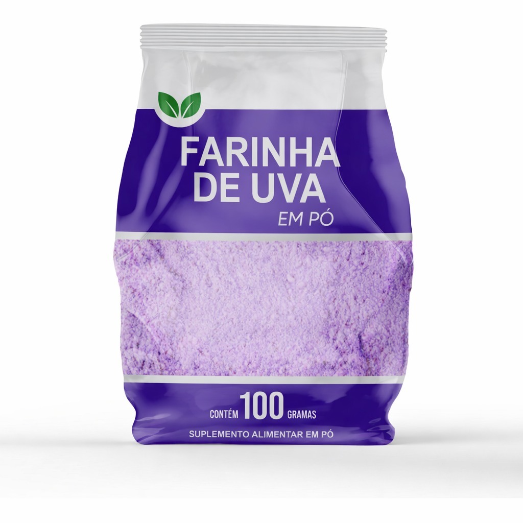 Farinha de Uva em Pó 100% Natural Fonte de Fibras