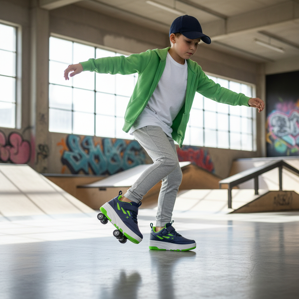 Diversão em Dobro: Tênis Infantil Com Rodinha Removível Skate Roller 28 ao 37 Escolar e Lazer em Oferta na Shopee