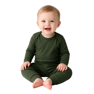 Conjunto Body Infantil Bebê  100% Algodão Manga Longa em Oferta na Shopee