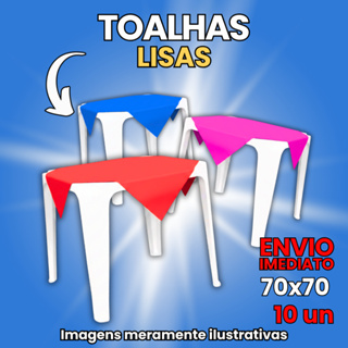 10 Toalhas PP Leitosa 70x70 Para Mesa Festa Lisa Varias Cores e Modelos Coloridas em Oferta na Shopee