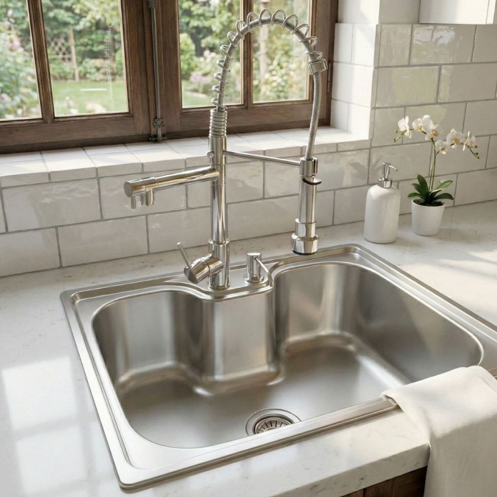 Kit Cuba Para Cozinha Gourmet Aço Inox 50x40 com Acessórios Pia sobrepor Embutir + Torneira Gourmet