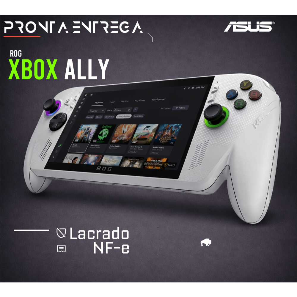 Console Asus Rog Xbox Ally 7" AMD Ryzen Z2 1080p 120hz Touch 512GB SSD 16GB RAM Wi-Fi 6E Windows 11