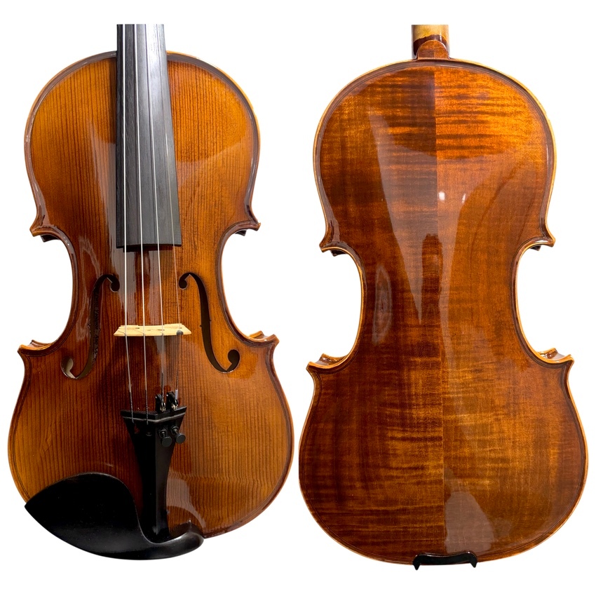 Violino 4/4 Profissional Oficina Mod. Stradivari Envelhecido Verniz Old Vintage Case Luxo Completo e Ajustado Violino 4/