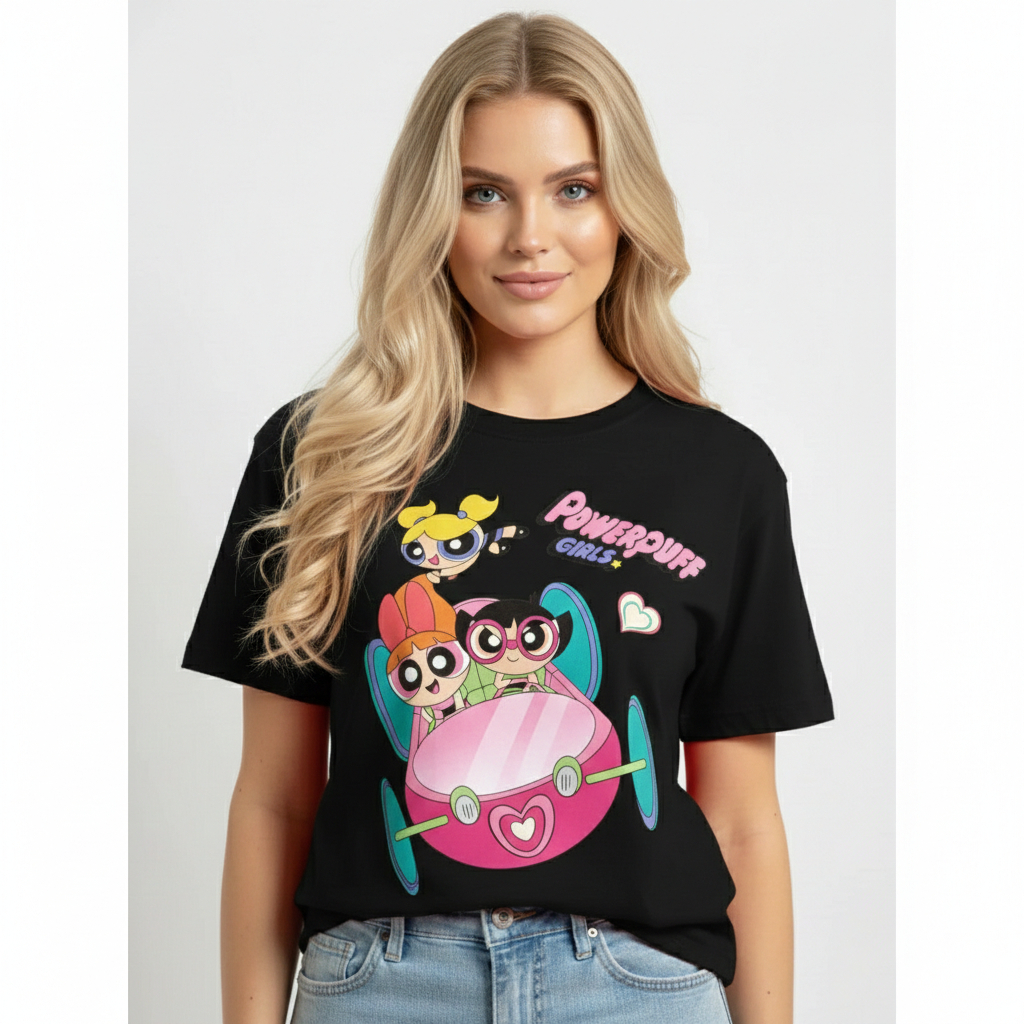 Camiseta Oversized T Shirt Feminina Powerpuff Girls Camiseta Super Poderosas Premium
