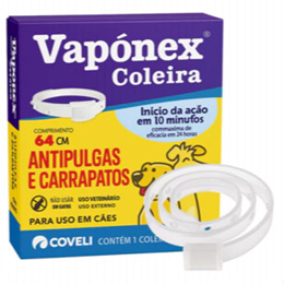 Coleira Antipulgas E Carrapatos Vaponex Coveli - 64cm