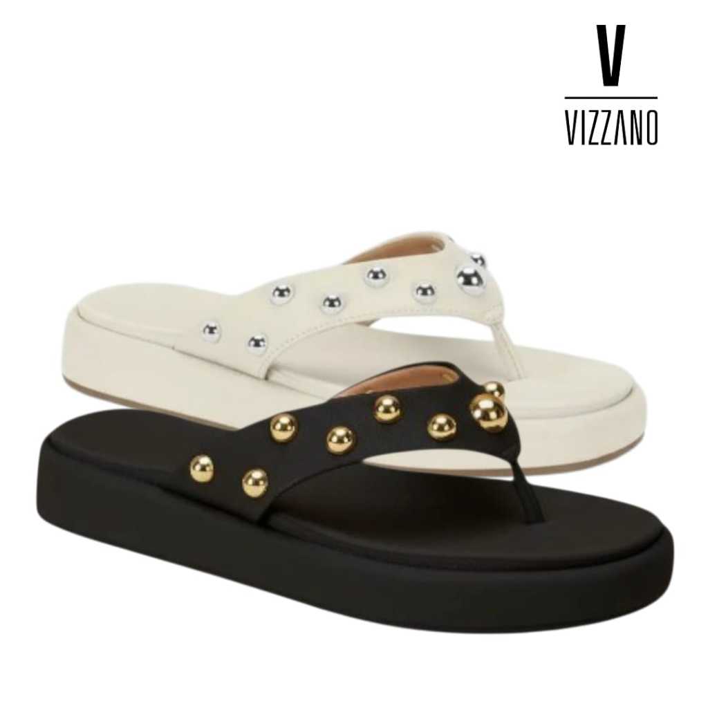 Chinelo Flat Feminino Vizzano Spikes 6506.106 em Oferta na Shopee