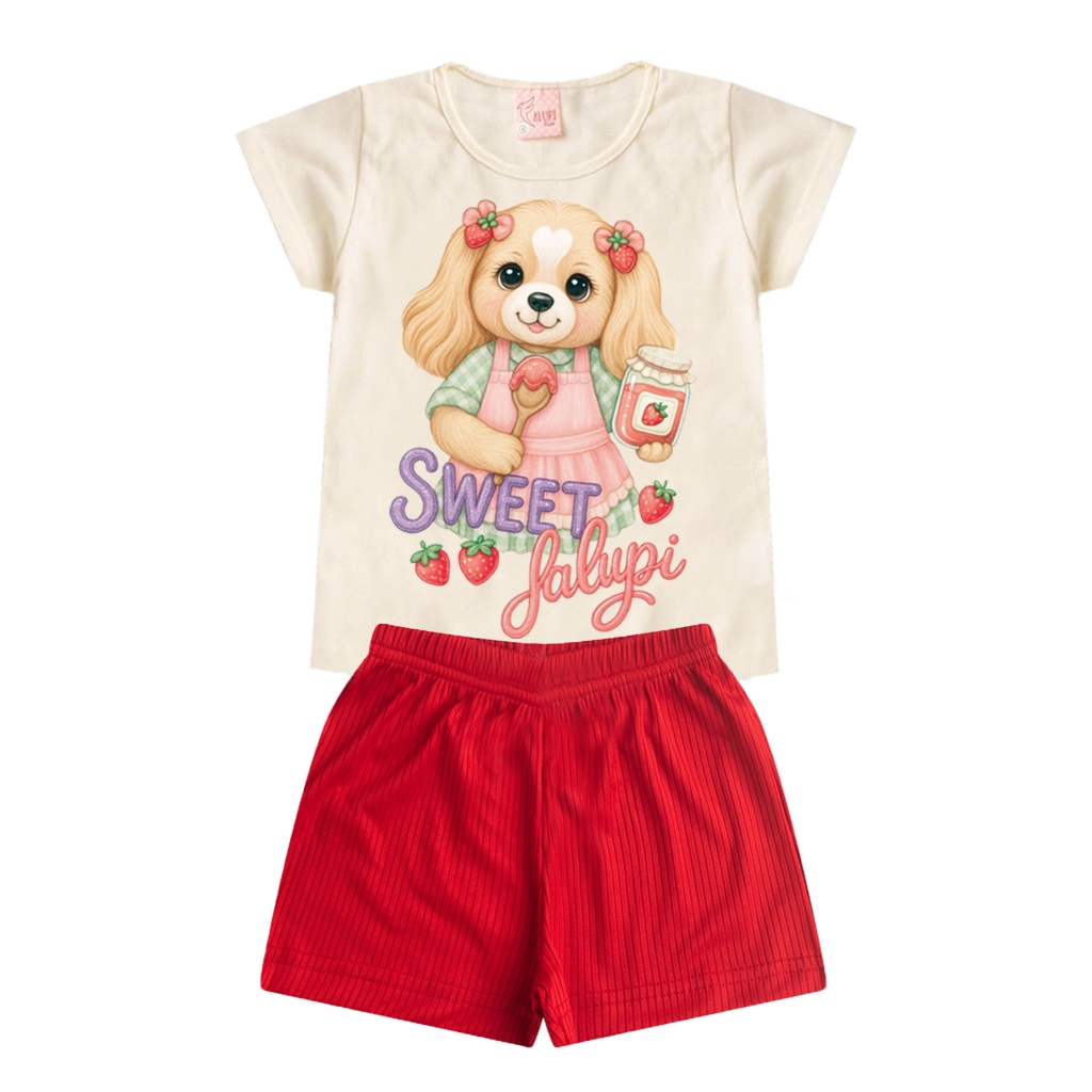 Conjunto de Verão Infantil Menina  2 ao 12 em Oferta na Shopee